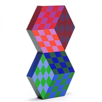 VICTOR VASARELY (1906 - 1997) Tridim-bm.